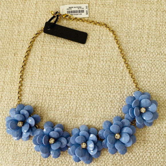 J. Crew Jewelry - J crew Purple flower necklace